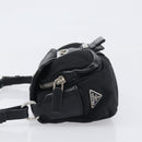 PRADA Hand Bag Nylon Black Silver Auth yk20793V-4