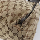 GUCCI GG Canvas Abbey Shoulder Bag Beige Gold 189833 Auth yk20794V-12