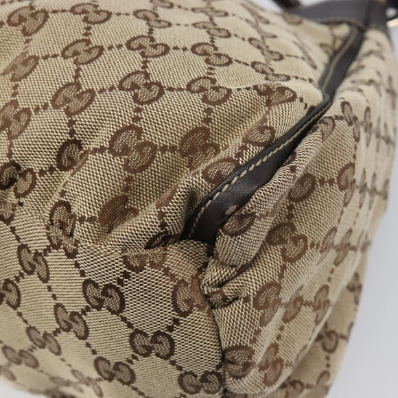 GUCCI GG Canvas Abbey Shoulder Bag Beige Gold 189833 Auth yk20794V