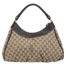 GUCCI GG Canvas Abbey Shoulder Bag Beige Gold 189833 Auth yk20794V-3
