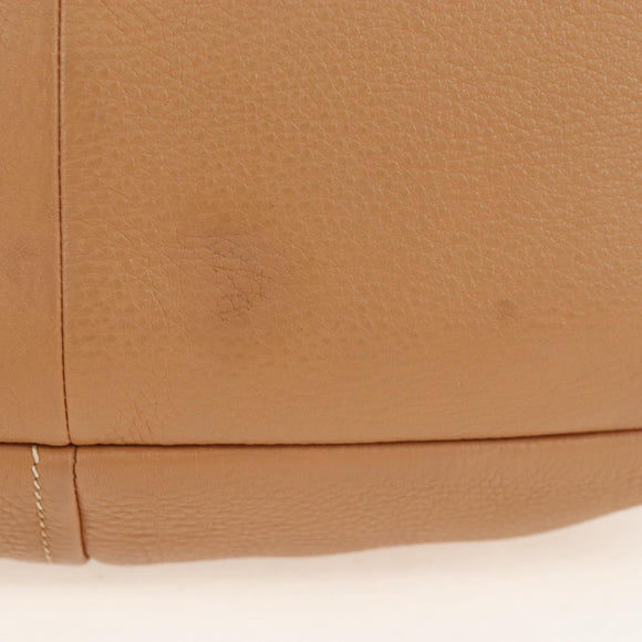 PRADA Shoulder Bag Leather Brown Gold Auth yk20795V