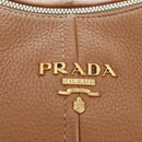 PRADA Shoulder Bag Leather Brown Gold Auth yk20795V-19