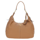 PRADA Shoulder Bag Leather Brown Gold Auth yk20795V-13