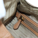PRADA Shoulder Bag Leather Brown Gold Auth yk20795V-24