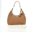 PRADA Shoulder Bag Leather Brown Gold Auth yk20795V-12