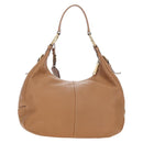 PRADA Shoulder Bag Leather Brown Gold Auth yk20795V-2