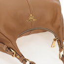 PRADA Shoulder Bag Leather Brown Gold Auth yk20795V-7