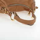 PRADA Shoulder Bag Leather Brown Gold Auth yk20795V-8