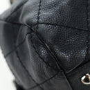 CHANEL Chain Matelasse Shoulder Bag Caviar Skin Black Silver CC Auth yk20796SAV-11