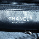 CHANEL Chain Matelasse Shoulder Bag Caviar Skin Black Silver CC Auth yk20796SAV-17
