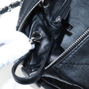 CHANEL Chain Matelasse Shoulder Bag Caviar Skin Black Silver CC Auth yk20796SAV-21