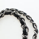 CHANEL Chain Matelasse Shoulder Bag Caviar Skin Black Silver CC Auth yk20796SAV-9