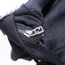 FENDI Mamma Baguette Shoulder Bag Cotton Jersey Black Silver Auth yk20801V-22
