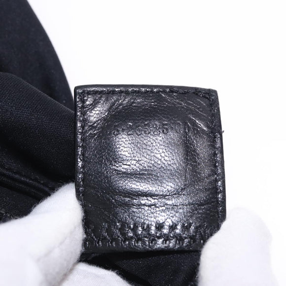 FENDI Mamma Baguette Shoulder Bag Cotton Jersey Black Silver Auth yk20801V