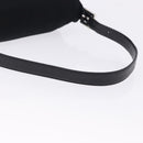 FENDI Mamma Baguette Shoulder Bag Cotton Jersey Black Silver Auth yk20801V-7