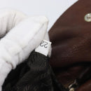 PRADA Shoulder Bag Leather Brown Silver Auth yk20802SAV-10