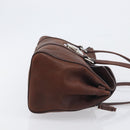 PRADA Shoulder Bag Leather Brown Silver Auth yk20802SAV-3