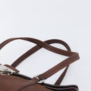 PRADA Shoulder Bag Leather Brown Silver Auth yk20802SAV-14
