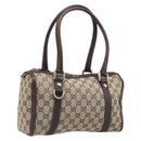 GUCCI Abbey GG Canvas Boston Bag Beige Gold 130942 Auth yk20803SAV-1