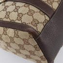 GUCCI Abbey GG Canvas Boston Bag Beige Gold 130942 Auth yk20803SAV-11