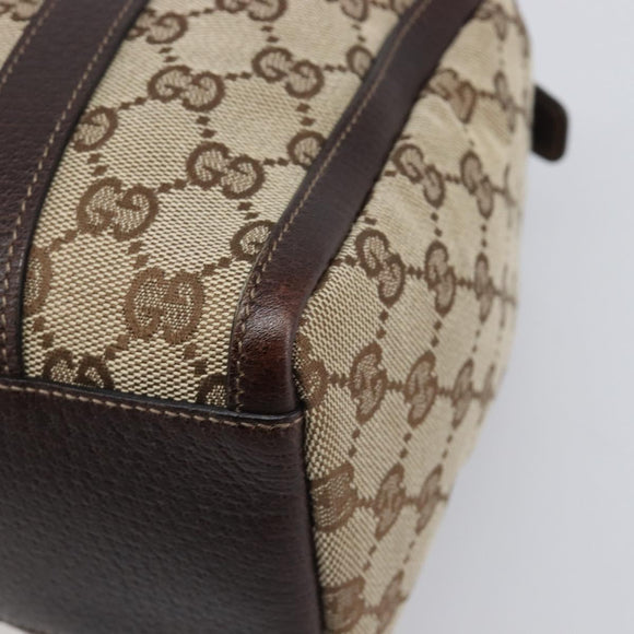 GUCCI Abbey GG Canvas Boston Bag Beige Gold 130942 Auth yk20803SAV