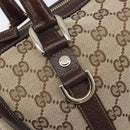 GUCCI Abbey GG Canvas Boston Bag Beige Gold 130942 Auth yk20803SAV-15