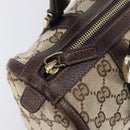 GUCCI Abbey GG Canvas Boston Bag Beige Gold 130942 Auth yk20803SAV-16
