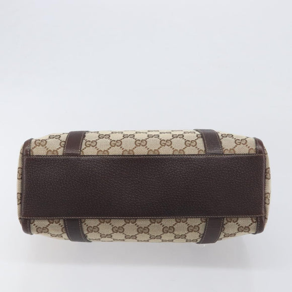 GUCCI Abbey GG Canvas Boston Bag Beige Gold 130942 Auth yk20803SAV