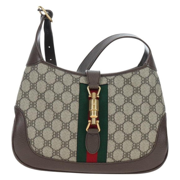 BALENCIAGA BB Monogram Jackie GUCCI collaboration PVC 680118 Auth yk20804SAM