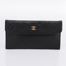 CHANEL Double Flap Chain Matelasse Bag Lamb Skin Black Gold CC Auth yk20805SAM-25
