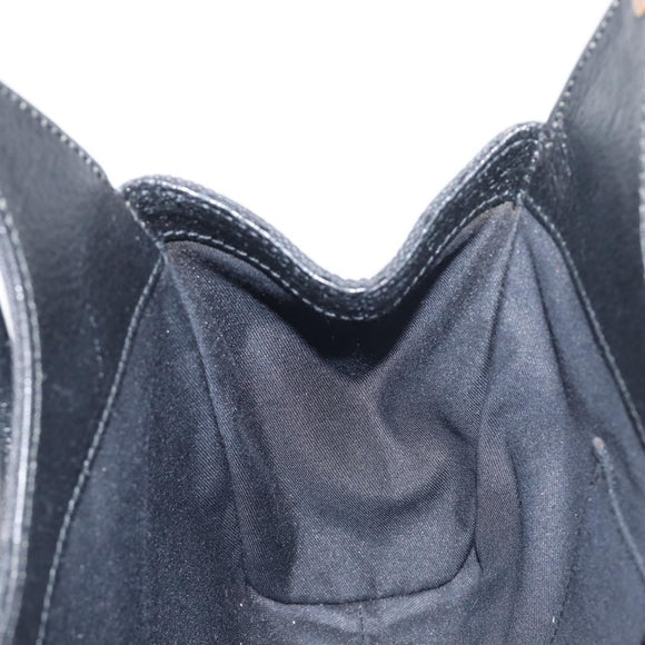 GUCCI GG Canvas Jackie Hand Bag Leather Black 124409 Auth yk20807V