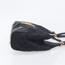 GUCCI GG Canvas Jackie Hand Bag Leather Black 124409 Auth yk20807V-3