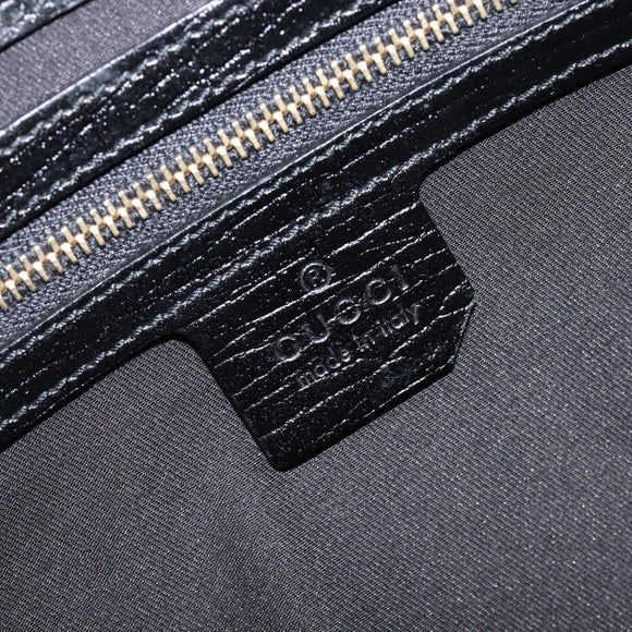 GUCCI GG Canvas Web Sherry Line Hand Bag Black Gold 130995 Auth yk20808SAV