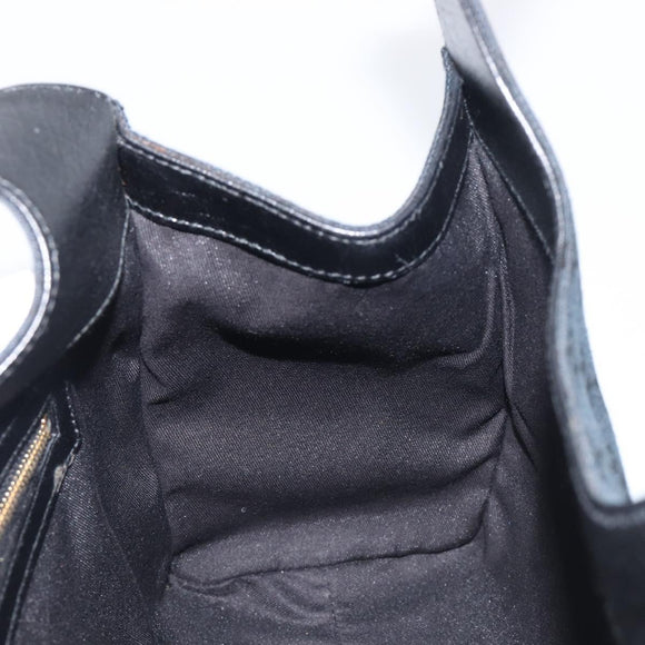 GUCCI GG Canvas Web Sherry Line Hand Bag Black Gold 130995 Auth yk20808SAV