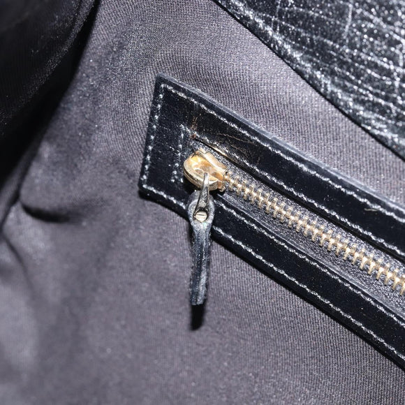 GUCCI GG Canvas Web Sherry Line Hand Bag Black Gold 130995 Auth yk20808SAV