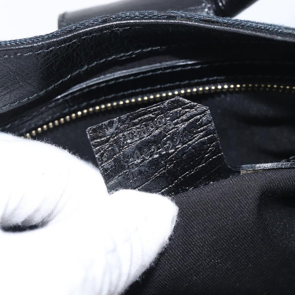 GUCCI GG Canvas Web Sherry Line Hand Bag Black Gold 130995 Auth yk20808SAV