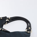 GUCCI GG Canvas Web Sherry Line Hand Bag Black Gold 130995 Auth yk20808SAV-8