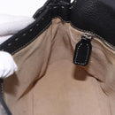 FENDI Selleria Mamma Baguette Shoulder Bag Leather Black Auth yk20809V-20