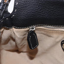 FENDI Selleria Mamma Baguette Shoulder Bag Leather Black Auth yk20809V-22