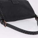 FENDI Selleria Mamma Baguette Shoulder Bag Leather Black Auth yk20809V-6