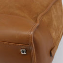 LOEWE Amazona 44 Hand Bag Suede Brown Silver Auth yk20811SAV-8