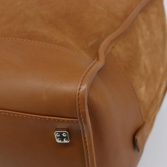 LOEWE Amazona 44 Hand Bag Suede Brown Silver Auth yk20811SAV