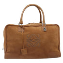 LOEWE Amazona 44 Hand Bag Suede Brown Silver Auth yk20811SAV-13