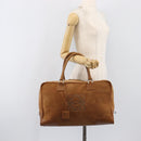 LOEWE Amazona 44 Hand Bag Suede Brown Silver Auth yk20811SAV-26