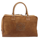LOEWE Amazona 44 Hand Bag Suede Brown Silver Auth yk20811SAV-2