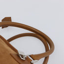 LOEWE Amazona 44 Hand Bag Suede Brown Silver Auth yk20811SAV-14