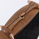 GUCCI GG Canvas Horsebit Shoulder Bag Black Gold 115867 Auth yk20814V-9