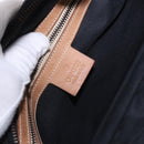 GUCCI GG Canvas Horsebit Shoulder Bag Black Gold 115867 Auth yk20814V-19