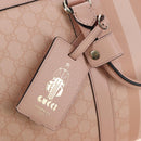 GUCCI GG Supreme Boston Bag PVC 2way Pink Gold 811486 Auth yk20816SAV-19