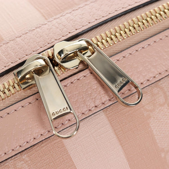 GUCCI GG Supreme Boston Bag PVC 2way Pink Gold 811486 Auth yk20816SAV